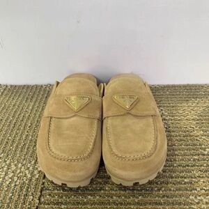 Prada Tan Suede Women's Slippers